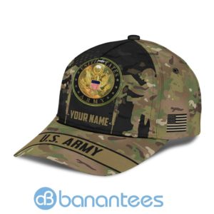 Us Army Veteran Personalized Name All Over Printed 3D Cap Product Photo