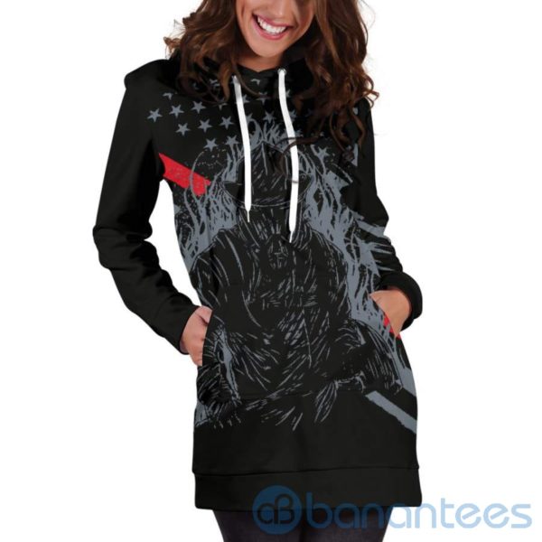 US Firefighter Hoodie Dress For Women Product Photo