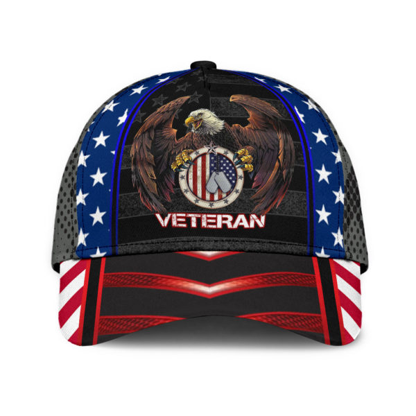 Veteran Eagle America Flag All Over Printed 3D Cap Product Photo