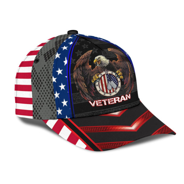 Veteran Eagle America Flag All Over Printed 3D Cap Product Photo