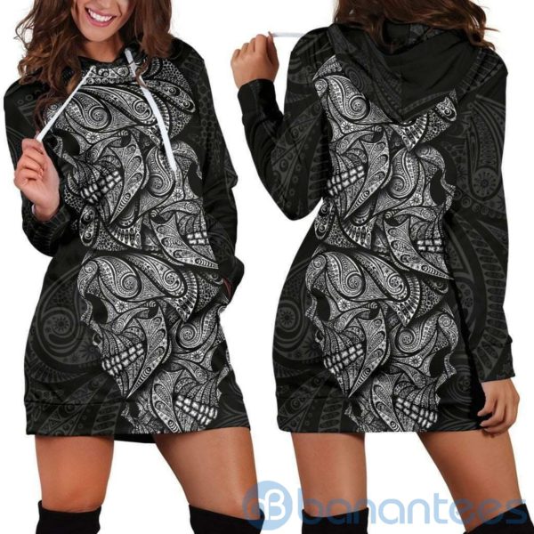 Vintage Skulls Hoodie Dress For Women Product Photo
