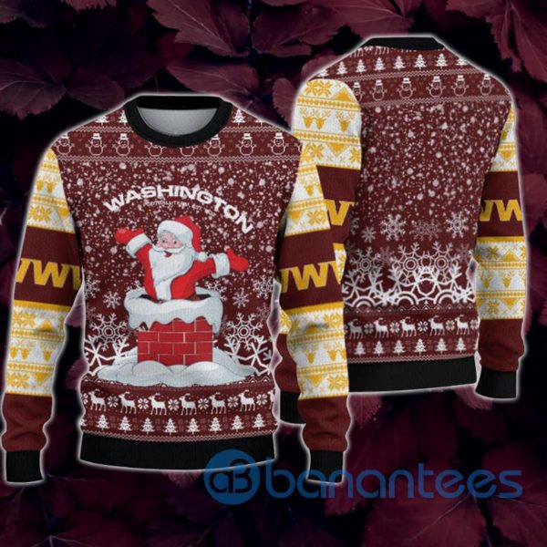 Washington Football TeaM Christmas Funny Santa Claus Full Printed 3D Sweatshirt Product Photo