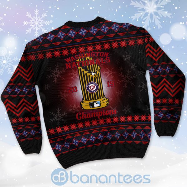 Washington Nationals World Series Champions Ugly Christmas 3D Sweater Product Photo