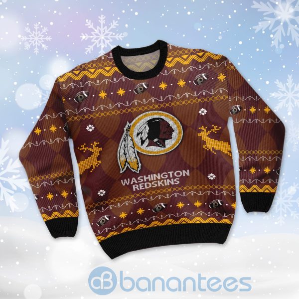 Washington Redskins American Football Black Ugly Christmas 3D Sweater Product Photo