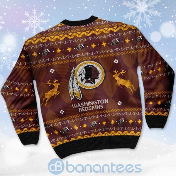 Washington Redskins American Football Black Ugly Christmas 3D Sweater Product Photo
