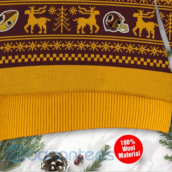 Washington Redskins Grateful Dead SKull And Bears Custom Name Ugly Christmas 3D Sweater Product Photo