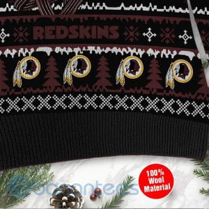 Washington Redskins Jack Skellington Halloween Ugly Christmas 3D Sweater Product Photo
