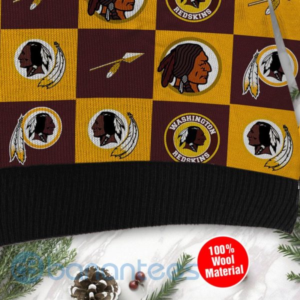 Washington Redskins Logo Checkered Flannel Design Ugly Christmas 3D Sweater Product Photo