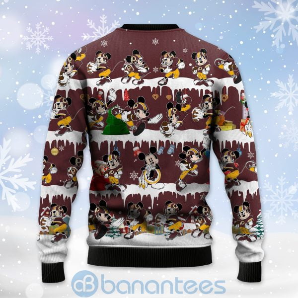 Washington Redskins Mickey American Football Ugly Christmas 3D Sweater Product Photo