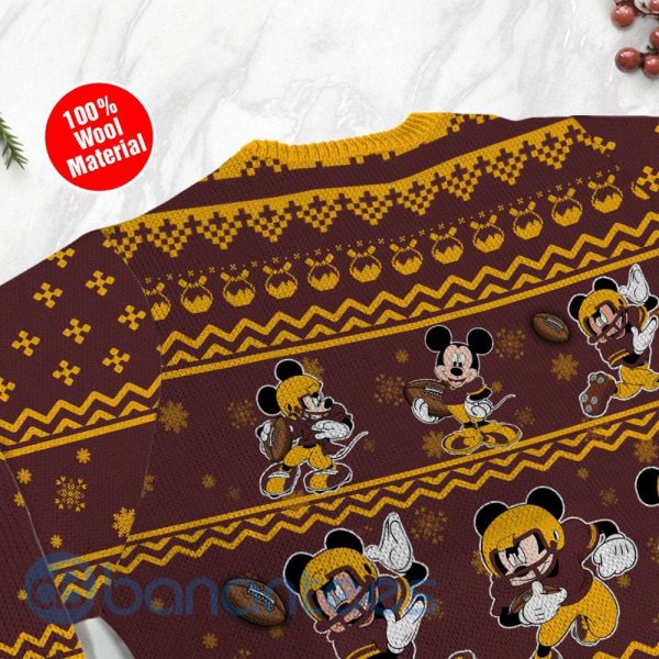 Washington Redskins Mickey Mouse Ugly Christmas 3D Sweater Product Photo