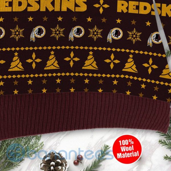 Washington Redskins Santa Claus In The Moon Ugly Christmas 3D Sweater Product Photo