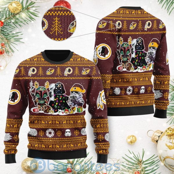 Washington Redskins Star Wars Ugly Christmas 3D Sweater Product Photo