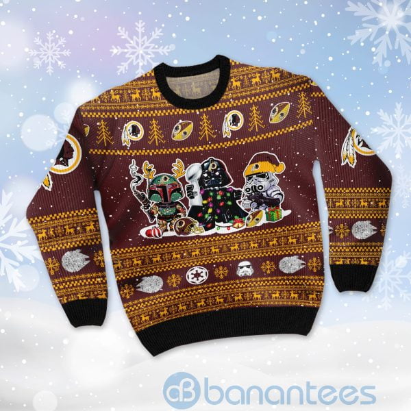Washington Redskins Star Wars Ugly Christmas 3D Sweater Product Photo