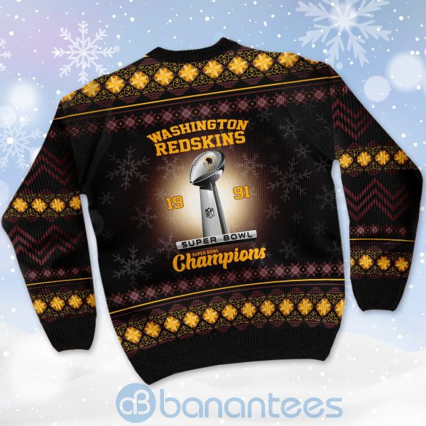 Washington Redskins Super Bowl Champions Cup Ugly Christmas 3D Sweater Product Photo