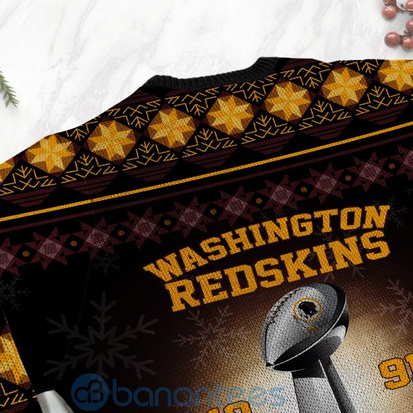 Washington Redskins Super Bowl Champions Cup Ugly Christmas 3D Sweater Product Photo