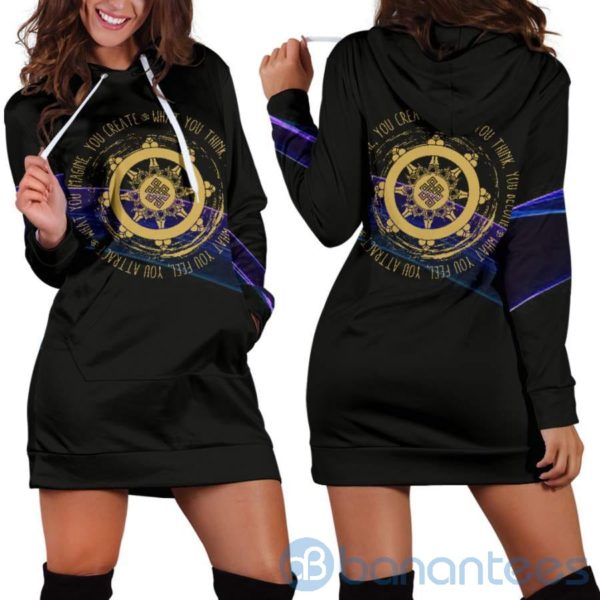 What You Think Hoodie Dress For Women Product Photo