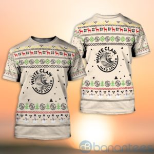 White Claw Hard Seltzer Ugly Christmas All Over Printed 3D Shirt Product Photo