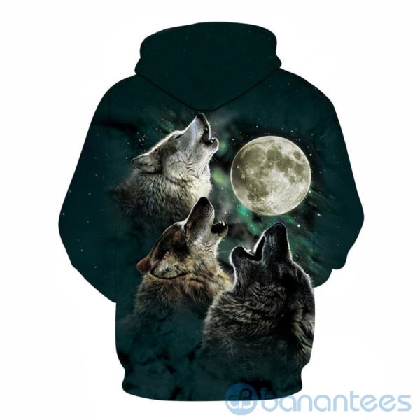 Wild Wolf In The Night All Over Printed 3D Hoodie Product Photo