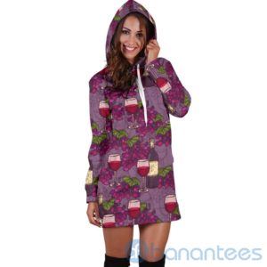 Wine Grapes Hoodie Dress For Women Product Photo