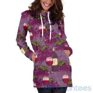 Wine Grapes Hoodie Dress For Women Product Photo