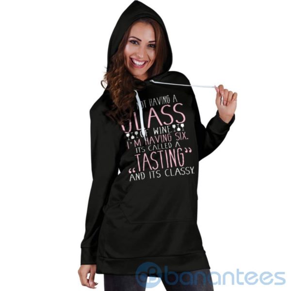 Wine Tasting Hoodie Dress For Women Product Photo