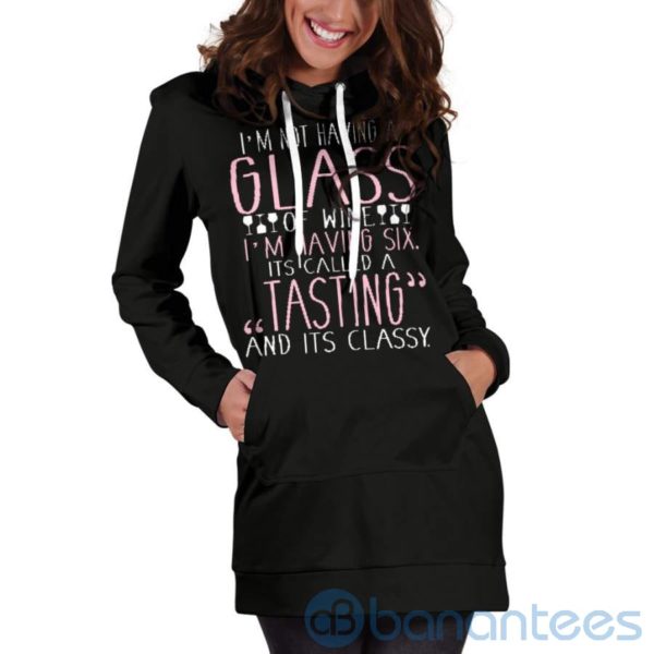 Wine Tasting Hoodie Dress For Women Product Photo