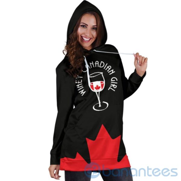 Winey Canadian Girl Hoodie Dress For Women Product Photo