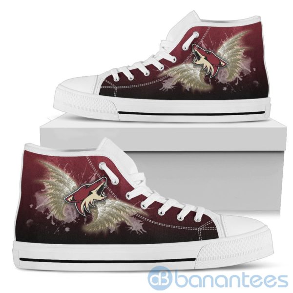 Wings Pattern And Logo Of Arizona Coyotes High Top Shoes Product Photo