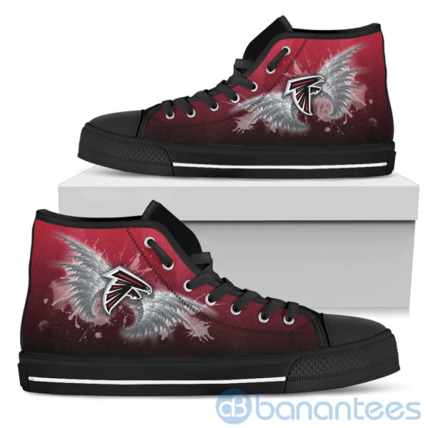 Wings Pattern And Logo Of Atlanta Falcons High Top Shoes Product Photo