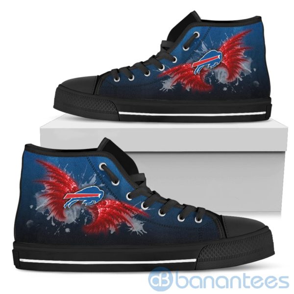 Wings Pattern And Logo Of Buffalo Bills High Top Shoes Product Photo