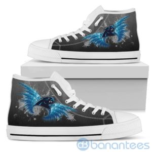 Wings Pattern And Logo Of Carolina Panthers High Top Shoes Product Photo