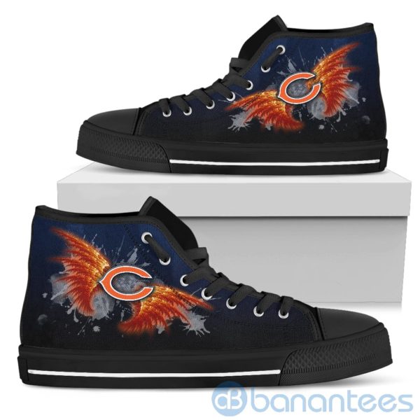 Wings Pattern And Logo Of Chicago Bears High Top Shoes Product Photo