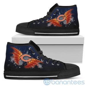 Wings Pattern And Logo Of Chicago Bears High Top Shoes Product Photo
