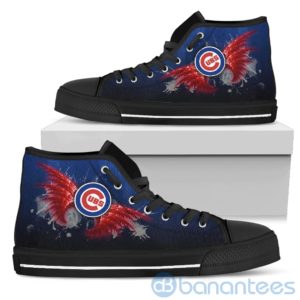 Wings Pattern And Logo Of Chicago Cubs High Top Shoes Product Photo