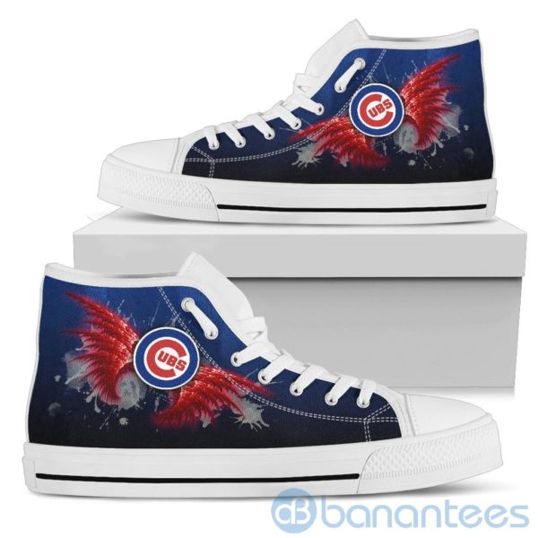 Wings Pattern And Logo Of Chicago Cubs High Top Shoes Product Photo