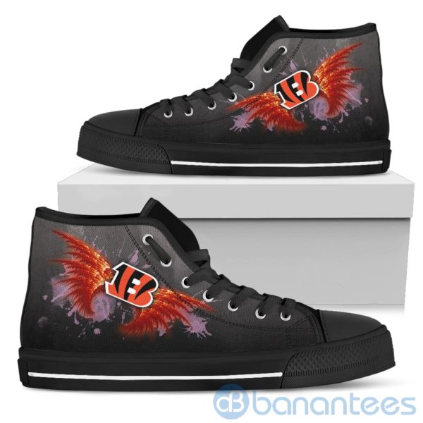 Wings Pattern And Logo Of Cincinnati Bengals High Top Shoes Product Photo