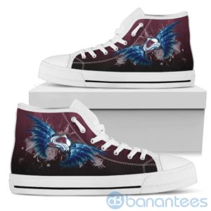 Wings Pattern And Logo Of Colorado Avalanche High Top Shoes Product Photo
