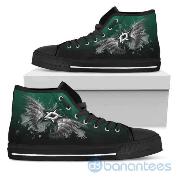 Wings Pattern And Logo Of Dallas Stars High Top Shoes Product Photo