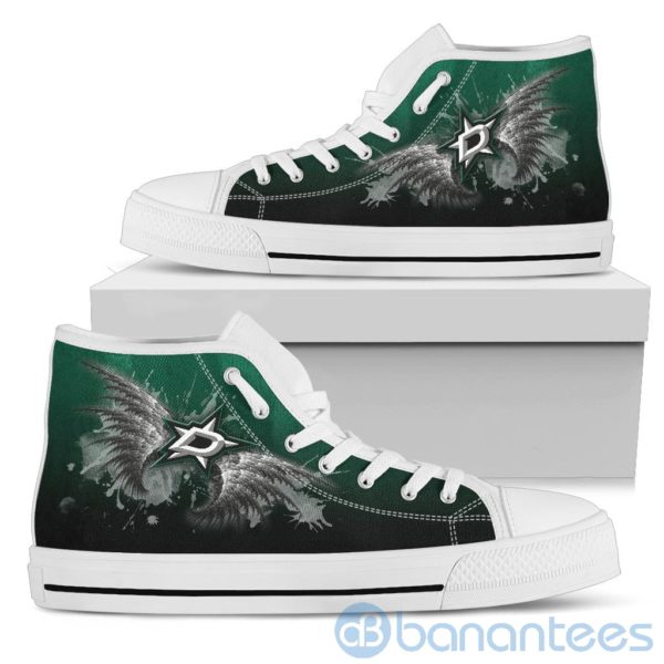 Wings Pattern And Logo Of Dallas Stars High Top Shoes Product Photo