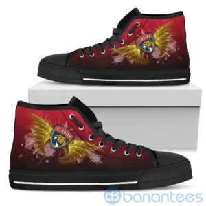 Wings Pattern And Logo Of Florida Panthers High Top Shoes Product Photo