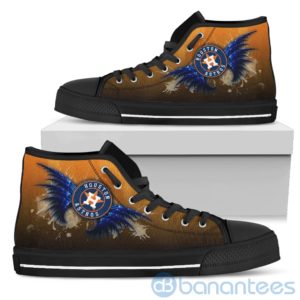 Wings Pattern And Logo Of Houston Astros High Top Shoes Product Photo
