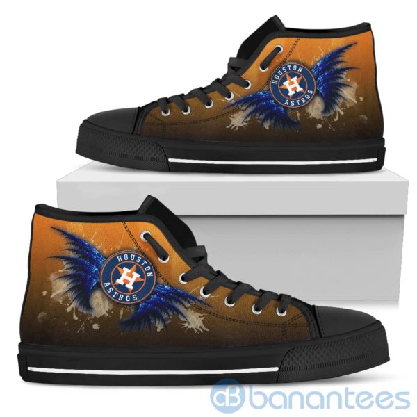Wings Pattern And Logo Of Houston Astros High Top Shoes Product Photo