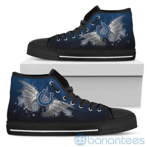 Wings Pattern And Logo Of Indianapolis Colts High Top Shoes Product Photo