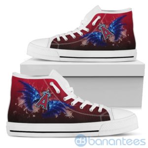 Wings Pattern And Logo Of Los Angeles Angels High Top Shoes Product Photo