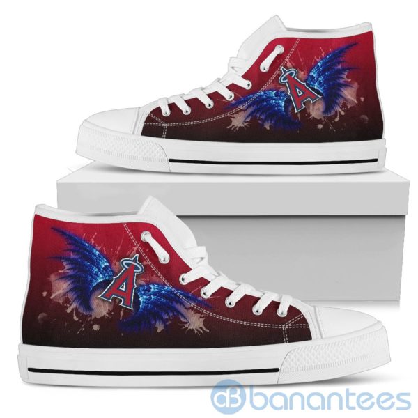 Wings Pattern And Logo Of Los Angeles Angels High Top Shoes Product Photo
