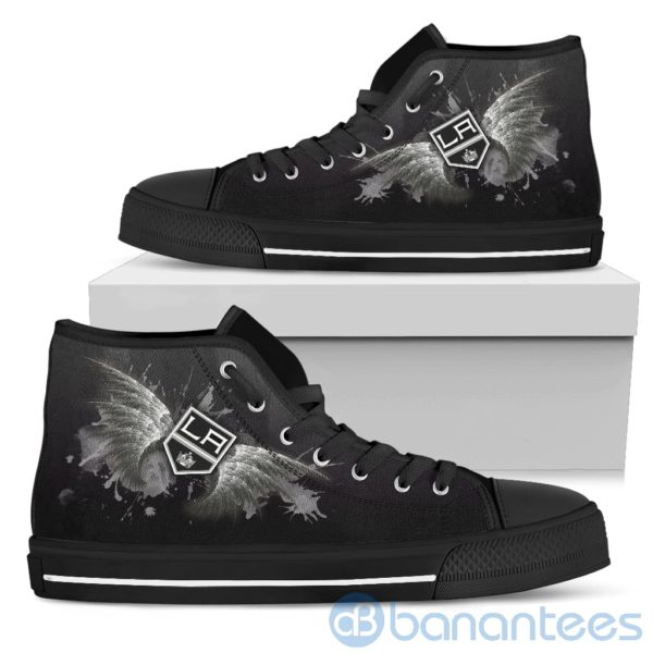 Wings Pattern And Logo Of Los Angeles Kings High Top Shoes Product Photo