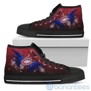 Wings Pattern And Logo Of Montreal Canadiens High Top Shoes Product Photo