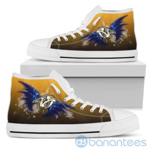 Wings Pattern And Logo Of Nashville Predators High Top Shoes Product Photo
