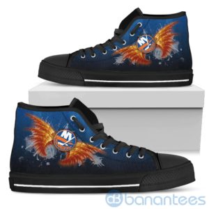Wings Pattern And Logo Of New York Islanders High Top Shoes Product Photo