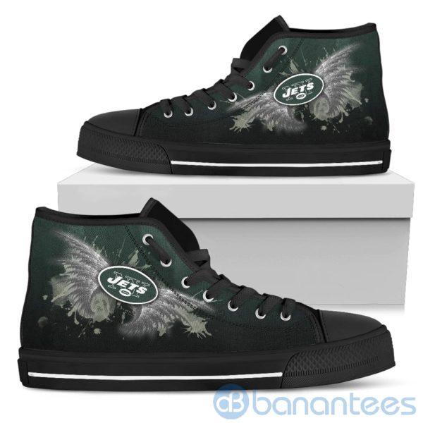Wings Pattern And Logo Of New York Jets High Top Shoes Product Photo